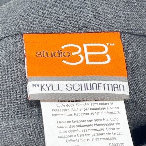 STUDIO 3B BY KYLE SCHUNEMAN GRANT Standard Pillow Sham Black Ivory Replacement - Picture 6 of 9